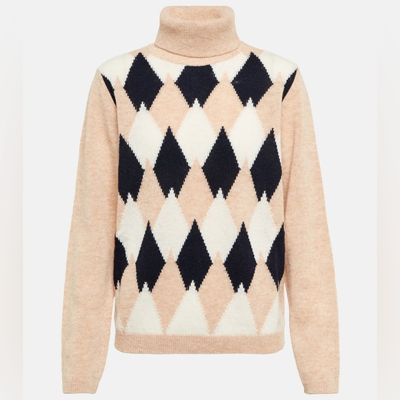 A.P.C. - July Jacquard Wool Turtleneck Sweater New Size Small